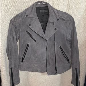 Rag and Bone gray suede jacket.